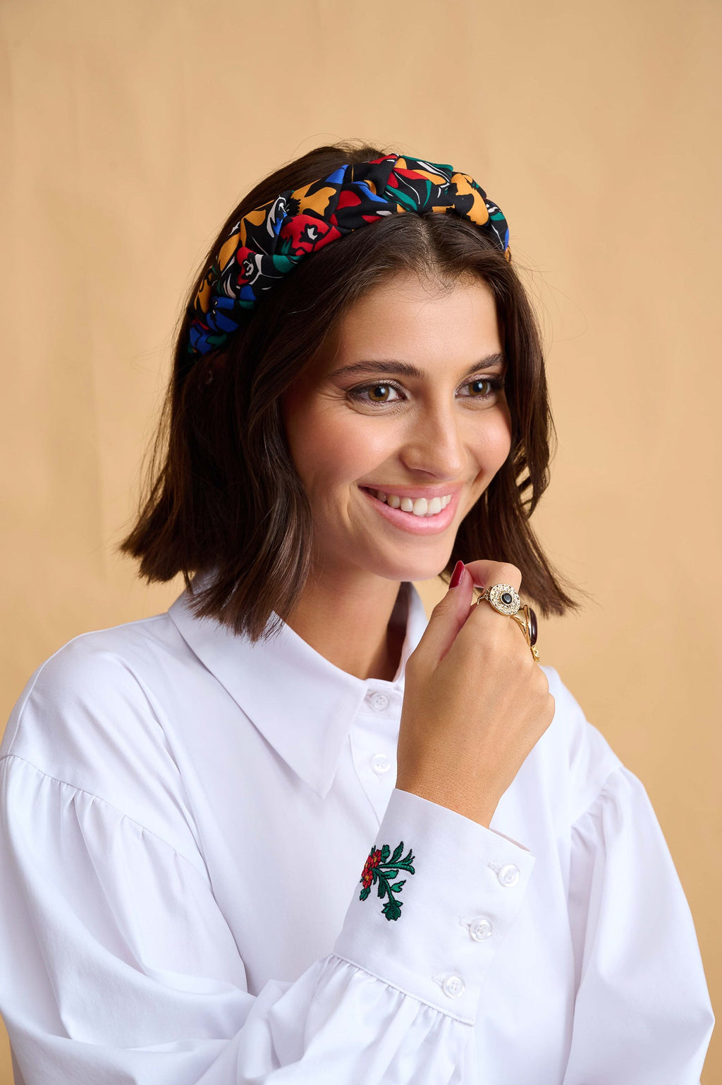 Thelma Headband (Abstract Black)